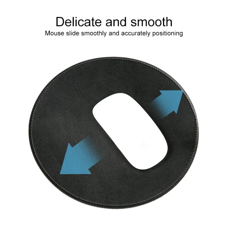 Microfiber Crazy Horse Texture Circular Waterproof Mouse Pad