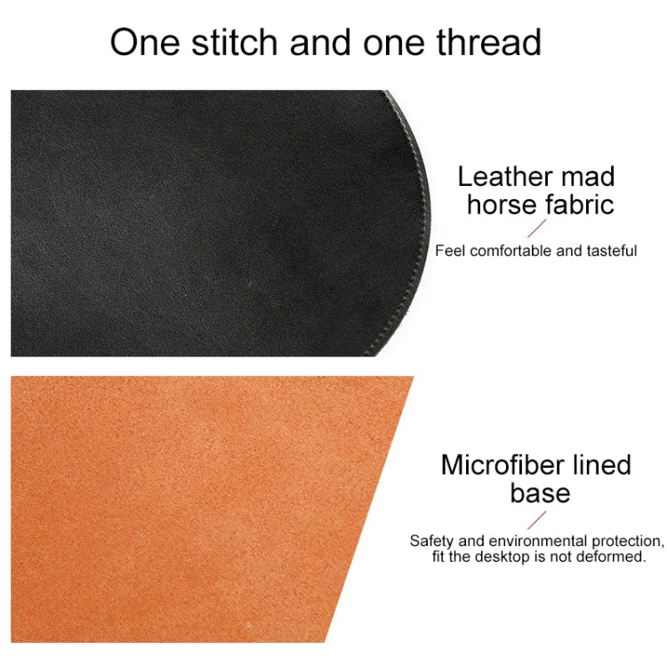 Microfiber Crazy Horse Texture Circular Waterproof Mouse Pad