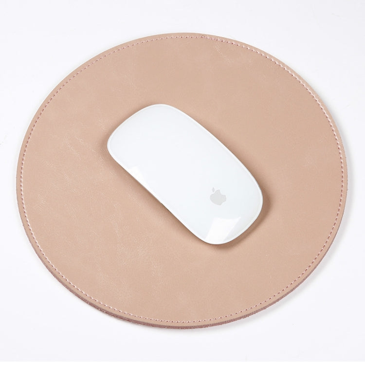 Microfiber Crazy Horse Texture Circular Waterproof Mouse Pad