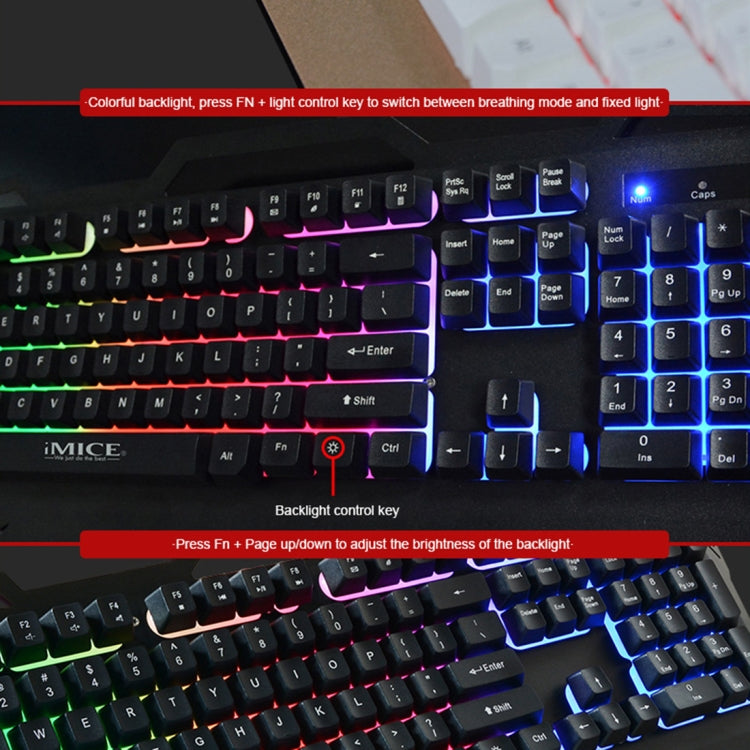 iMICE AK-400 USB Interface 104 Keys Wired Colorful Backlight Gaming Keyboard for Computer PC Laptop