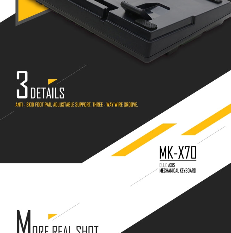 Apedra iMICE MK-X70 USB Interface 104 Keys Wired Colorful Backlight Blue Axis Mechanical Gaming Keyboard for Computer PC Laptop(Black)