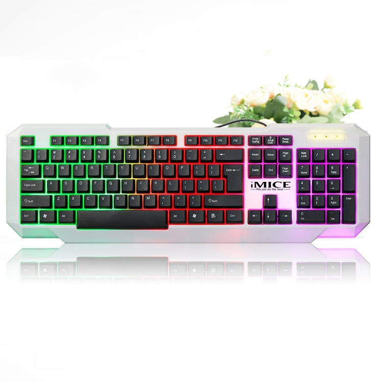 iMICE AN-300 Office Home Waterproof Dustproof Backlit Gaming Keyboard(Black)