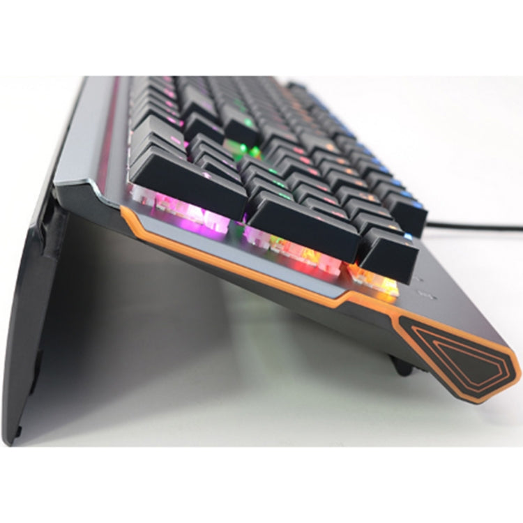 Apedra iMICE MK-X90 Colorful Backlit Wired Mechanical Blue Axis Keyboard with Bracket(Black)
