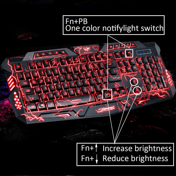 M200 Mechanical Feeling Backlight Burst Crack Game Keyboard
