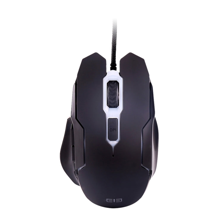Ele Mouse Colorful Light USB 6 Buttons 2400 DPI Wired Optical Gaming Mouse for Computer PC Laptop(Black)