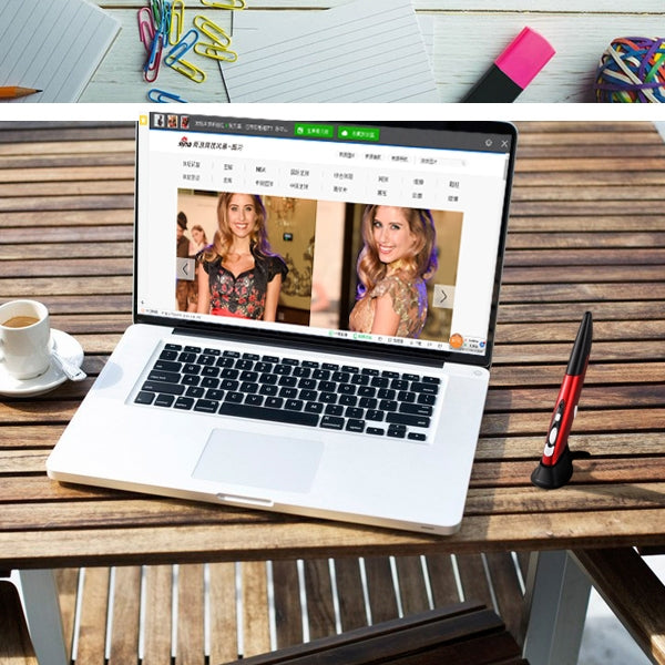 PR-03 2.4G USB Receiver Adjustable 1600 DPI Wireless Optical Pen Mouse for Computer PC Laptop Drawing Teaching