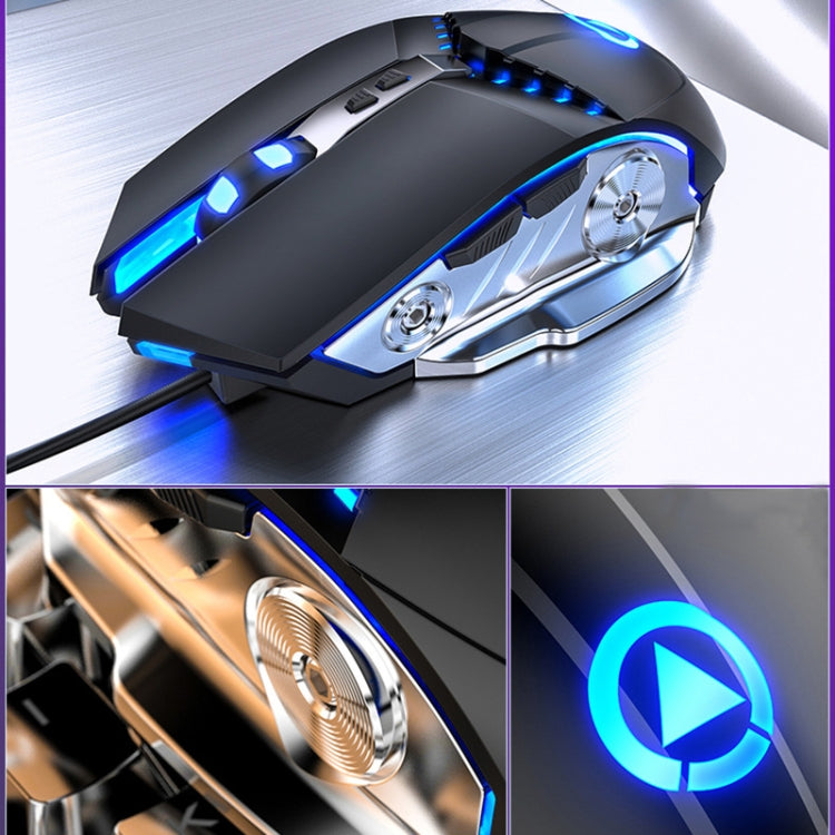 YINDIAO G3PRO 3200DPI 4-modes Adjustable 7-keys RGB Light Silent Wired Gaming Mouse