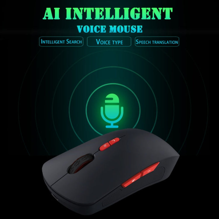 V6 2.4GHz 1200DPI 7-keys Wireless Optical Mouse with Micro USB Receiver, Support Intelligent Translation & Voice Commands (Black)
