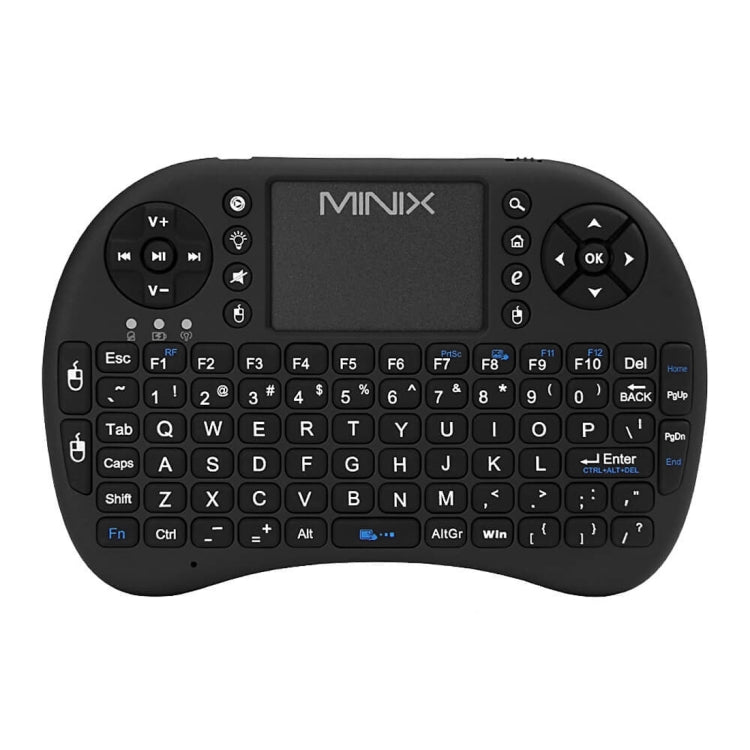 MINIX NEO K1 Air Mouse QWERTY 2.4GHz Mini Rechargeable Wireless Keyboard with Touchpad for PC, Tablet, Notebook, ROHS / FCC Certificated(Black)