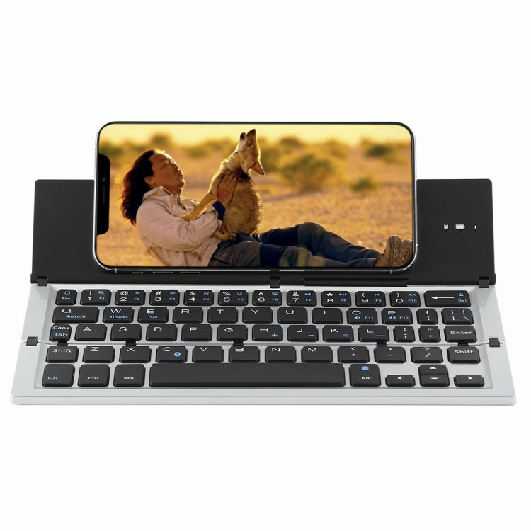 GK608 Ultra-thin Foldable Bluetooth V3.0 Keyboard, Built-in Holder, Support Android / iOS / Windows System