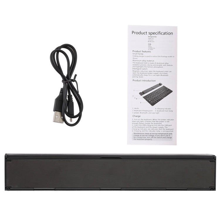 GK808 Ultra-thin Foldable Bluetooth V3.0 Keyboard, Built-in Holder, Support Android / iOS / Windows System