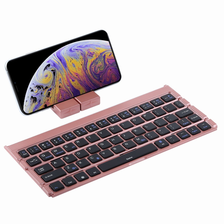 GK808 Ultra-thin Foldable Bluetooth V3.0 Keyboard, Built-in Holder, Support Android / iOS / Windows System
