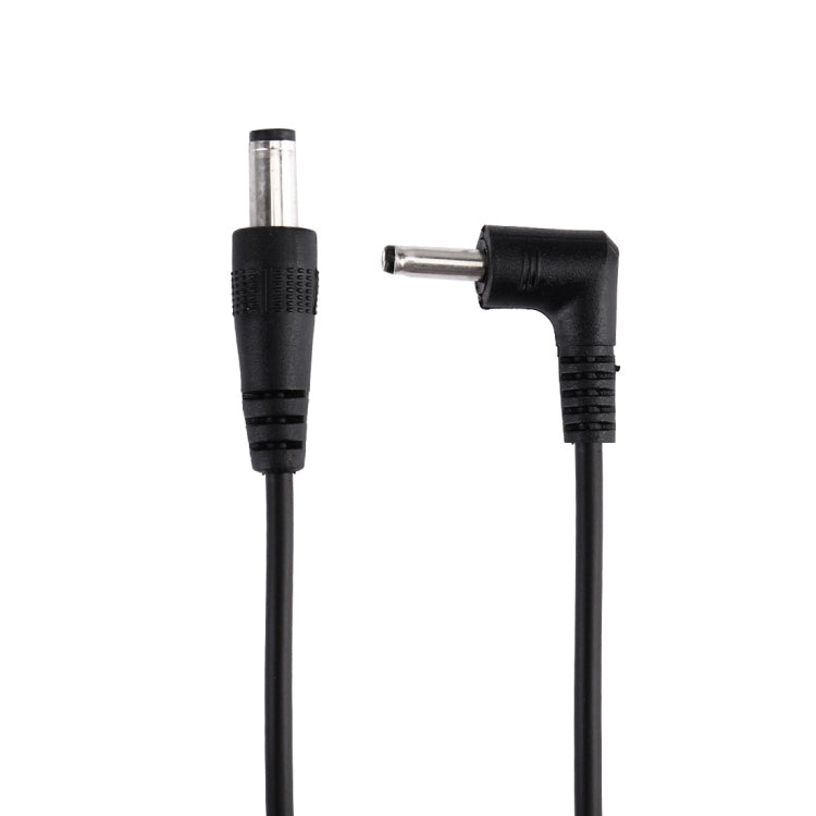 5.5 x 2.1mm Male to Bent 3.5 x 1.35mm Male Retractable Coiled DC Power Adapter Cable, Coiled Cable Stretches to 1.5m