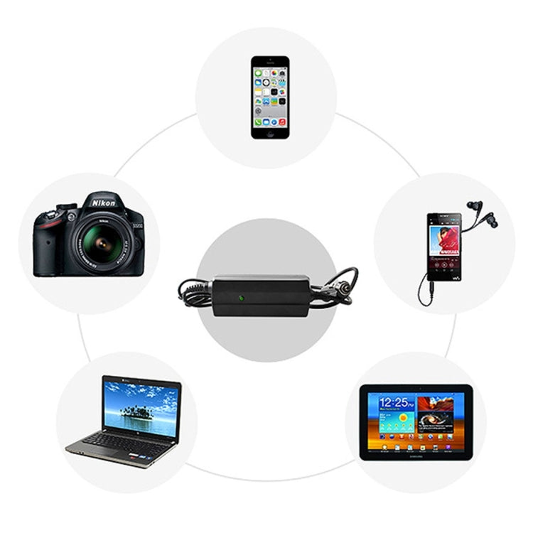 POW-LCA90 Laptop Notebook Power 90W Universal Car Charger with 12 Power Adapters for Samsung, Sony, Acer, DELL, HP, Lenovo(Black)