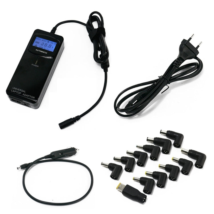 POW-ULA90-EU Laptop Notebook Power 90W Universal Charger with Car Charger & AC Power Adapter & 12 Power Adapters for Samsung, Sony, Acer, DELL, HP, Lenovo(Black)