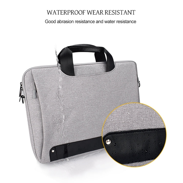 DJ08 Oxford Cloth Waterproof Wear-resistant Laptop Bag for 13.3 inch Laptops, with Concealed Handle & Luggage Tie Rod & Adjustable Shoulder Strap (Grey)