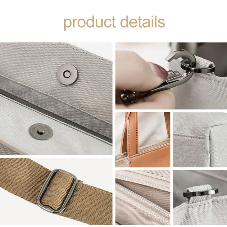 Oxford Cloth Magnetic Buckle Handbag One Shoulder Laptop Bag File Bag, Suitable for Laptop Size: 15.6 inch