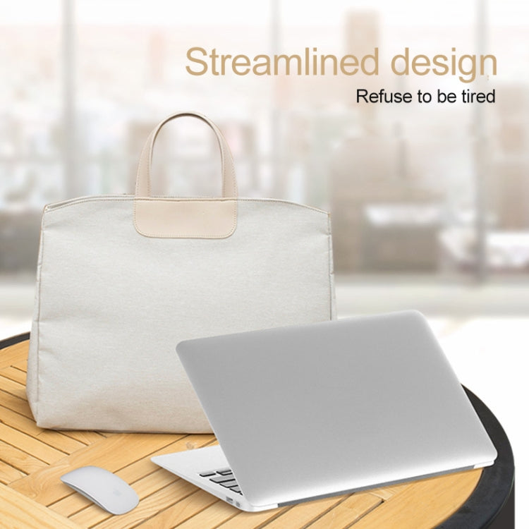 Oxford Cloth Magnetic Buckle Handbag One Shoulder Laptop Bag File Bag, Suitable for Laptop Size: 15.6 inch