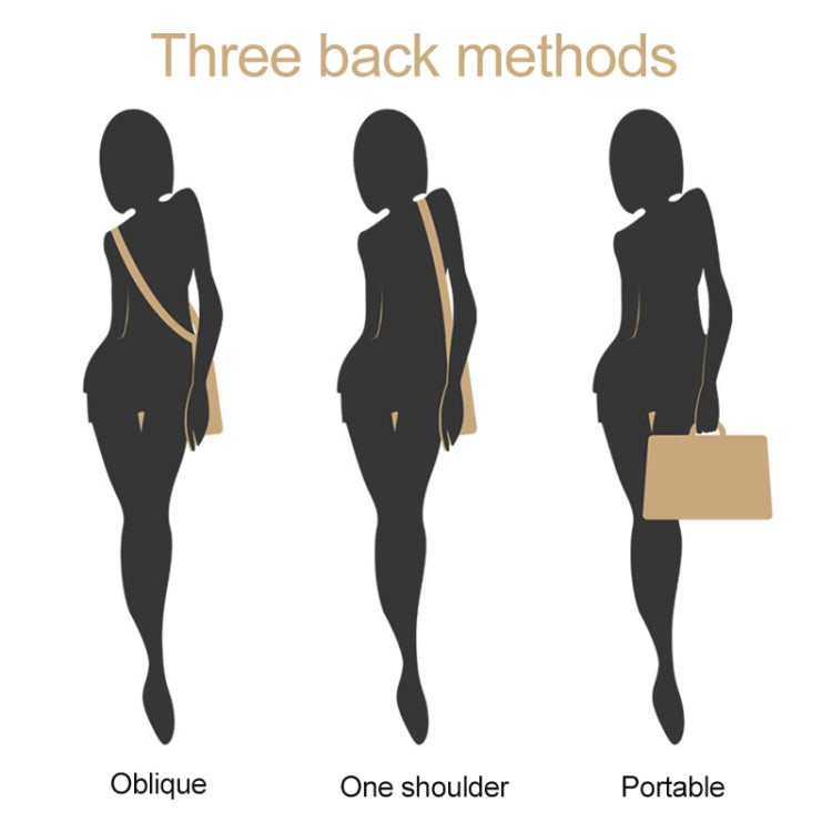 Oxford Cloth Magnetic Buckle Handbag One Shoulder Laptop Bag File Bag, Suitable for Laptop Size: 13.3-14 inch(Brown)