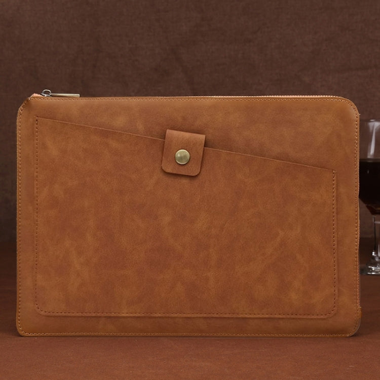 11.6 inch Genuine Leather Zipper Laptop Tablet Bag, For Macbook, Samsung, Lenovo, Sony, DELL Alienware, CHUWI, ASUS, HP 11.6 inch and Below Laptop