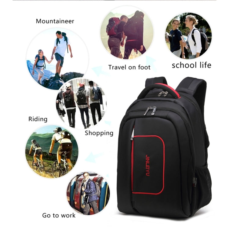 INDEPMAN DL-B015A Fashion Business Style 15 inch Nylon Laptop Notebook Computer Bag Backpack Shoulders Bag with Adjustable S-shaped Shoulder Strap for Men and Women, Size: 33 x 48 x 14 cm