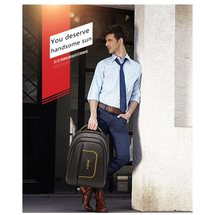 INDEPMAN DL-B015A Fashion Business Style 15 inch Nylon Laptop Notebook Computer Bag Backpack Shoulders Bag with Adjustable S-shaped Shoulder Strap for Men and Women, Size: 33 x 48 x 14 cm