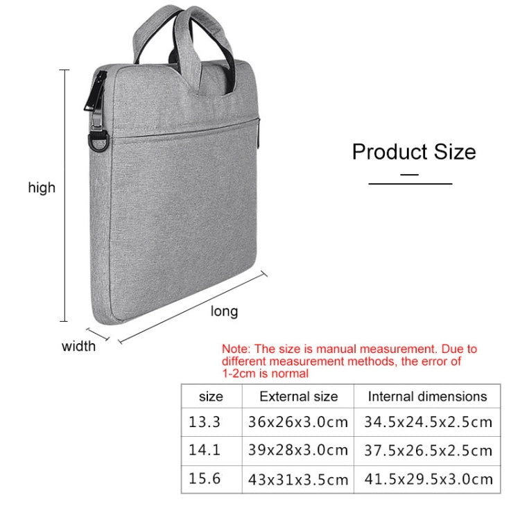 ST01S Waterproof Oxford Cloth Hidden Portable Strap One-shoulder Handbag for 15.6 inch Laptops