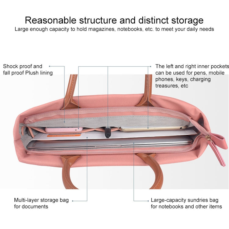 ST05 Universal Zipper Laptop Handbag for 13-15 inch Laptops