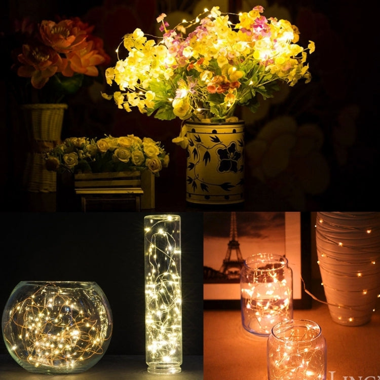 2m 120LM LED Copper Wire String Decoration Lights , 2 x 2032 Button Batteries Powered IP65 Waterproof SMD-0603 Festival Light(Colorful Light)