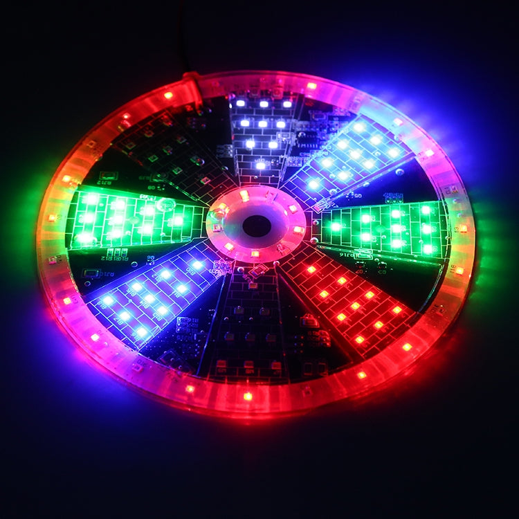 105 LEDs SMD 2835 Motorcycle Modified RGB Light Fire Wheel Flash Atmosphere Lamp, Diameter: 18cm, DC 12V