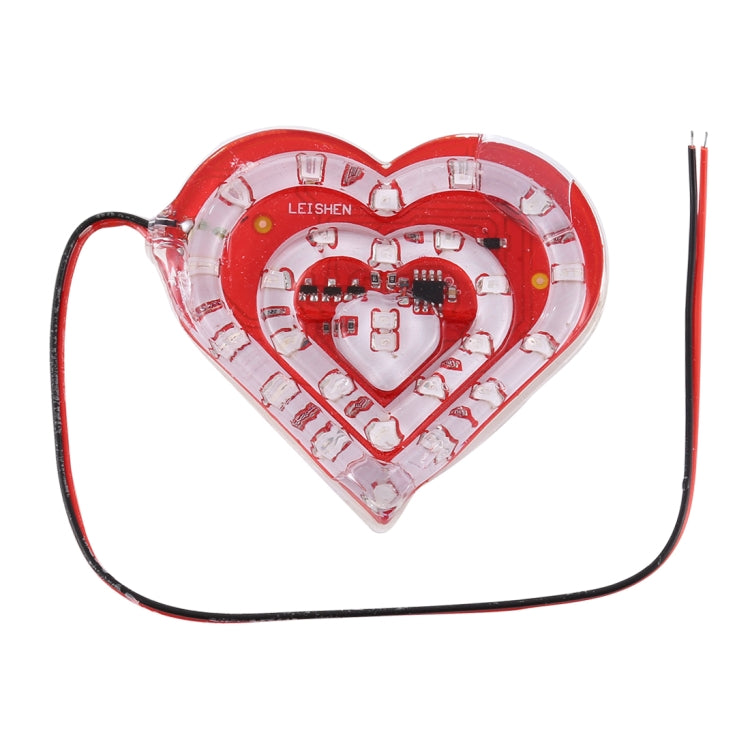 44 LEDs SMD 2835 Motorcycle Modified RGB Light Love Heart Flash Atmosphere Lamp, Diameter: 7.5cm, DC 12V