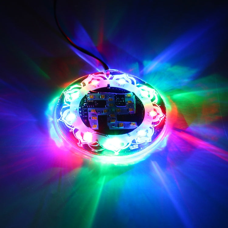 25 LEDs SMD 2835 Motorcycle Modified RGB Light Svastika Flash Atmosphere Lamp, Diameter: 8cm, DC 12V