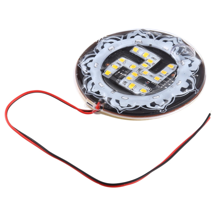 25 LEDs SMD 2835 Motorcycle Modified RGB Light Svastika Flash Atmosphere Lamp, Diameter: 8cm, DC 12V