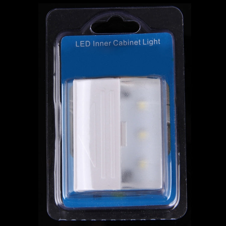 0.3W White Light Magnetic Sensor Switch LED Light , 3 LEDs 15 LM SMD-3528 for Cabinets / Drawers