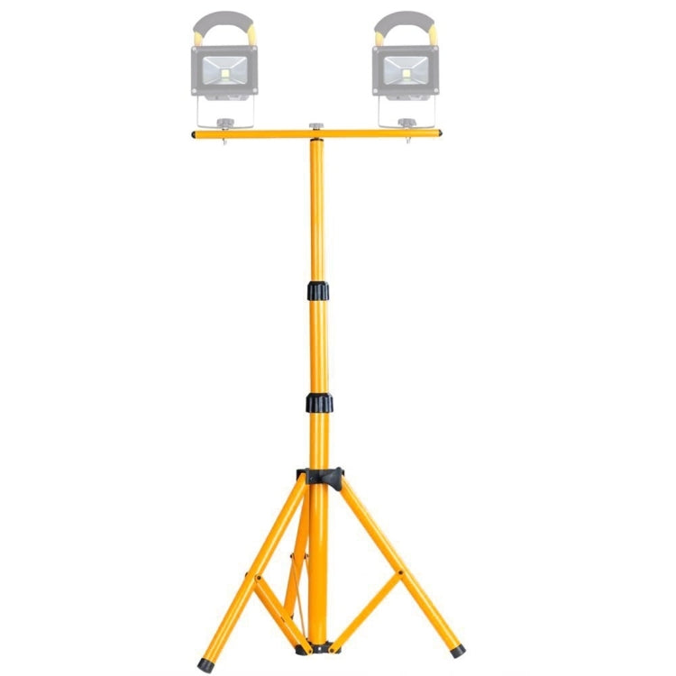 LED Flood Light Lamp Work Emergency Lamp Tripod Stand, LED Flood Light Not Included, Adjustable Maximum Height: about 150cm(Yellow)