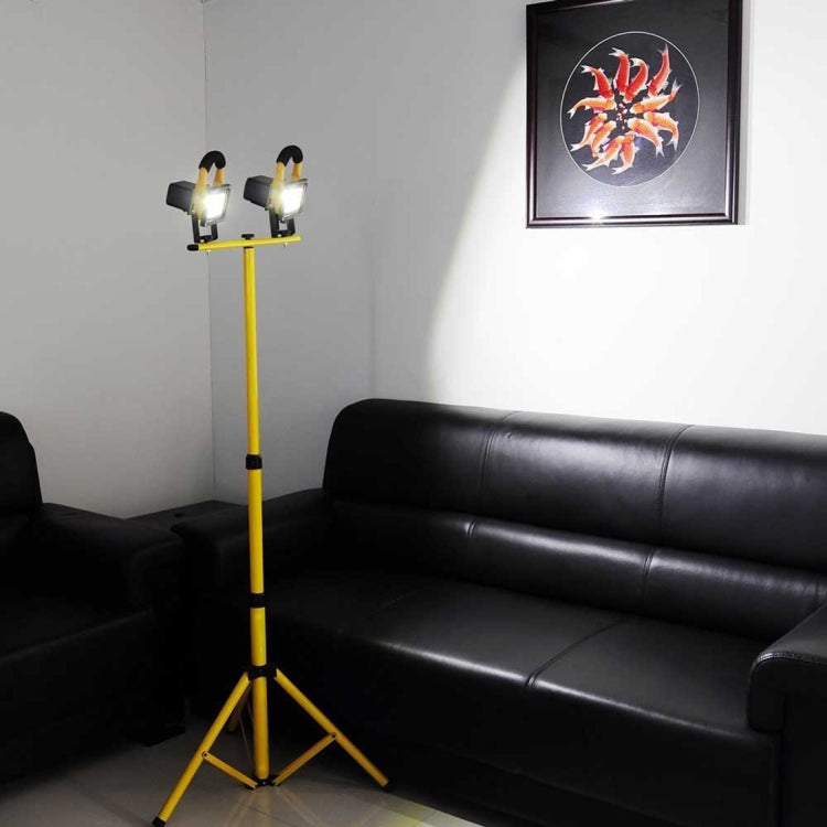 LED Flood Light Lamp Work Emergency Lamp Tripod Stand, LED Flood Light Not Included, Adjustable Maximum Height: about 150cm(Yellow)