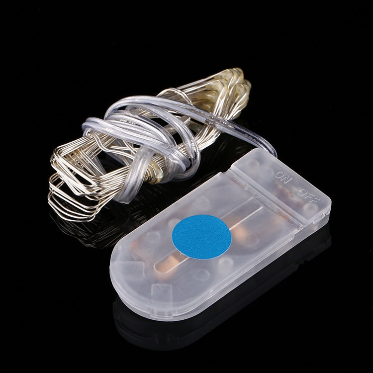 2m Silver Color Copper Wire String Light Festival Lamp / Decoration Light Strip, 20 LEDs SMD 0603 IP65 Waterproof CR2032 Button Batteries