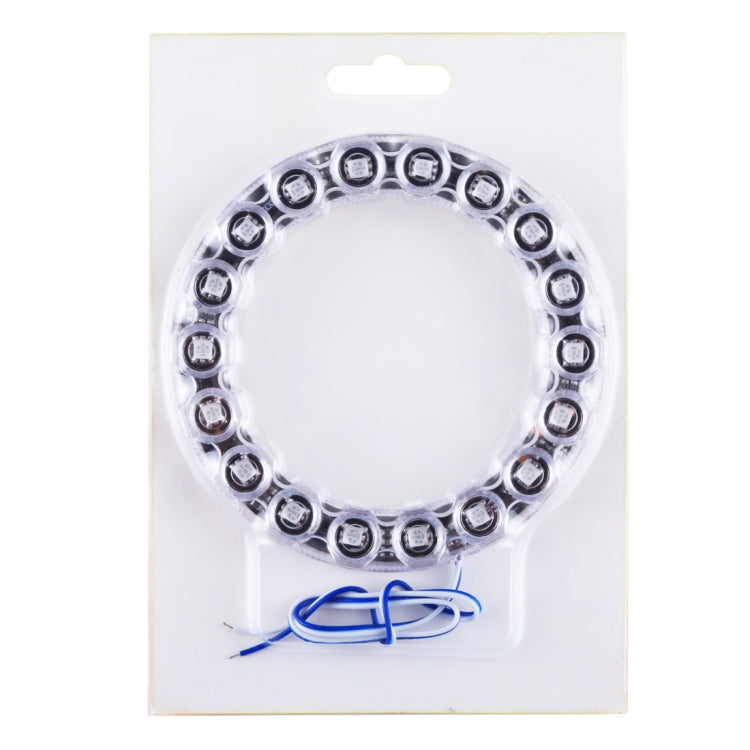 18 LEDs SMD 5050 Car Modified RGB Decorative Light Styling Flash Atmosphere Lamp, Diameter: 10.5cm, DC 12V