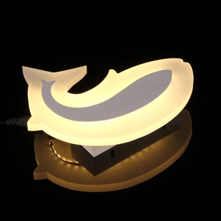 26W 3D Fish LED SMD-2835 Acrylic Wall Light, Decoration Light, Size: 21.5x13cm, AC 180-265V(Warm White)