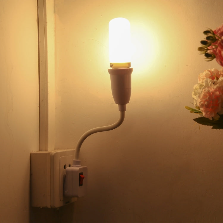E27 Bulb Holder Flexible Extension Converter with Switch,