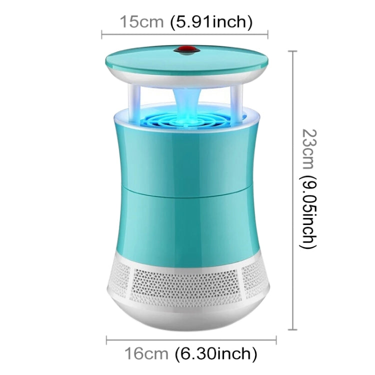 LED Light Efficient 6 LEDs Mosquito Killer Lamp, Suction Type USB Port Mute Photocatalyst No Radiation Mosquito Catcher(Green)