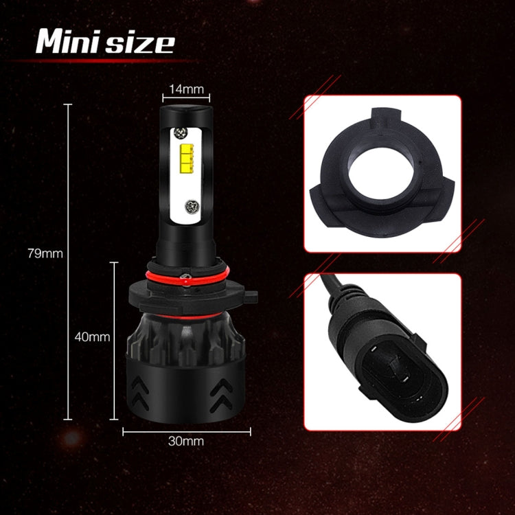 2 PCS Auto Car HB3/9005/H10 24W 2200LM 6000K Pure White High-power Lamp Beads LED Headlight Bulbs Conversion Kit, DC 9-36V