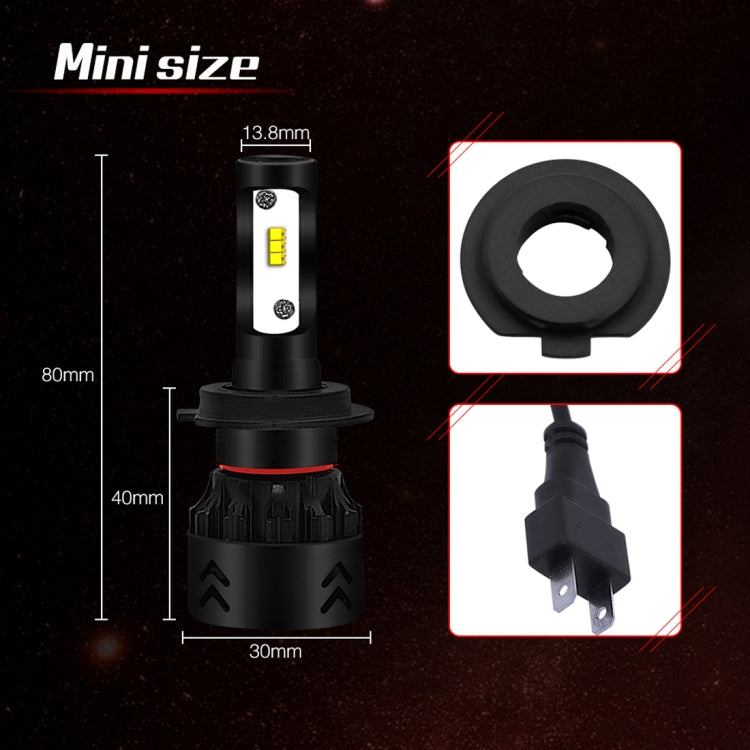 2 PCS Auto Car H7 24W 2200LM 6000K Pure White High-power Lamp Beads LED Headlight Bulbs Conversion Kit, DC 9-36V