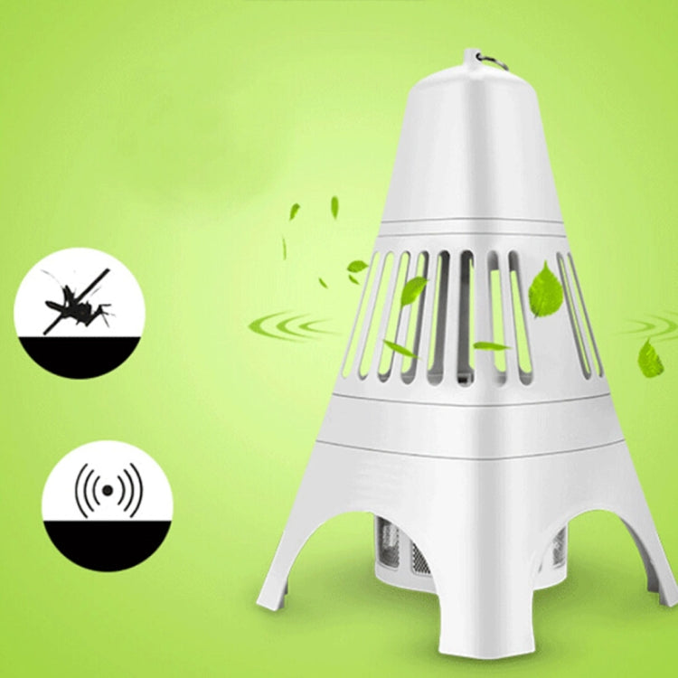 LED Electric Shock Mosquito Lamp Electric Mosquito Killer Lamp, US Plug, Size: 21×21×34cm(White)