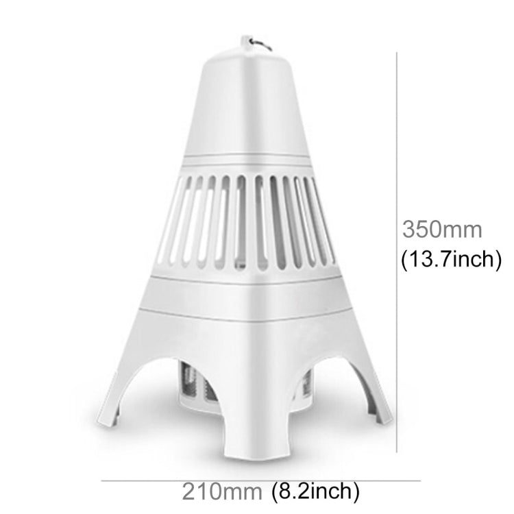 LED Electric Shock Mosquito Lamp Electric Mosquito Killer Lamp, US Plug, Size: 21×21×34cm(White)
