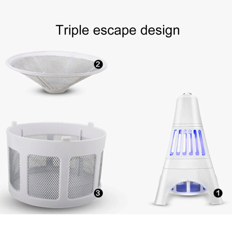 LED Electric Shock Mosquito Lamp Electric Mosquito Killer Lamp, US Plug, Size: 21×21×34cm(White)