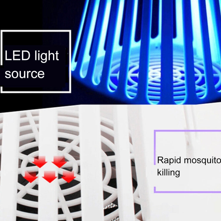 LED Electric Shock Mosquito Lamp Electric Mosquito Killer Lamp, US Plug, Size: 21×21×34cm(White)