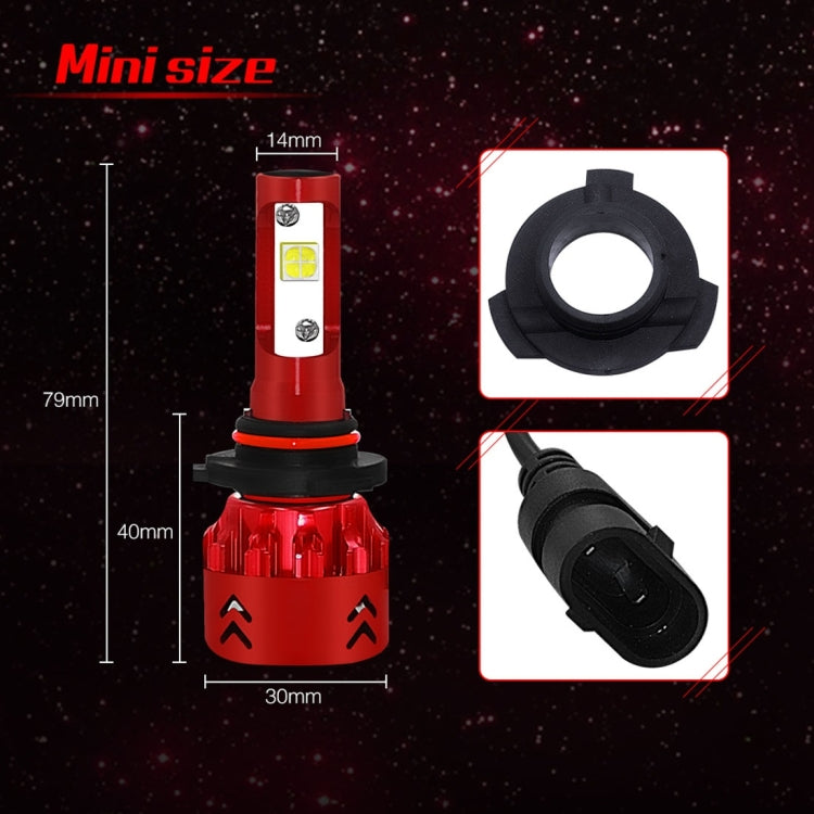 2 PCS Auto Car HB4/9006 25W 2500LM 6000K Pure White CREE-XHP50 LED Headlight Bulbs Conversion Kit, DC 9-36V