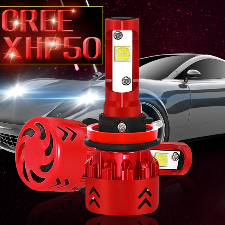 2 PCS Auto Car H8/H9/H11 25W 2500LM 6000K Pure White CREE-XHP50 LED Headlight Bulbs Conversion Kit, DC 9-36V