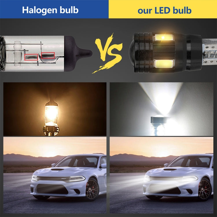 2 PCS LED Light Bulb 6000K White Super Bright 168 2825 W5W T10 Decoder Replacement, For Car Dome Map Side Marker Door Courtesy License Plate Lights